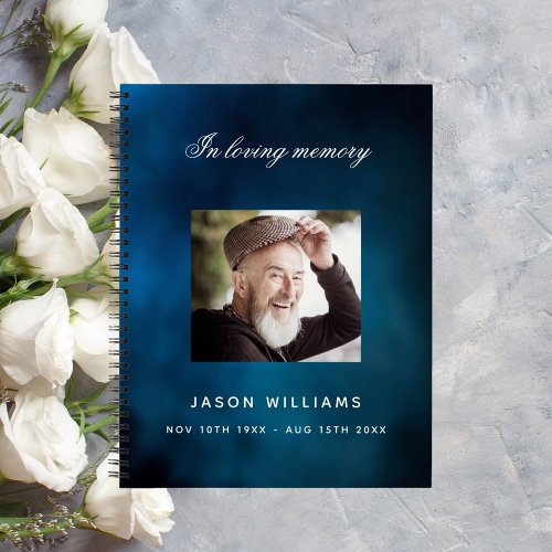 Guest book memorial funeral blue sky photo