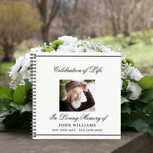 Guest book memorial funeral simple photo