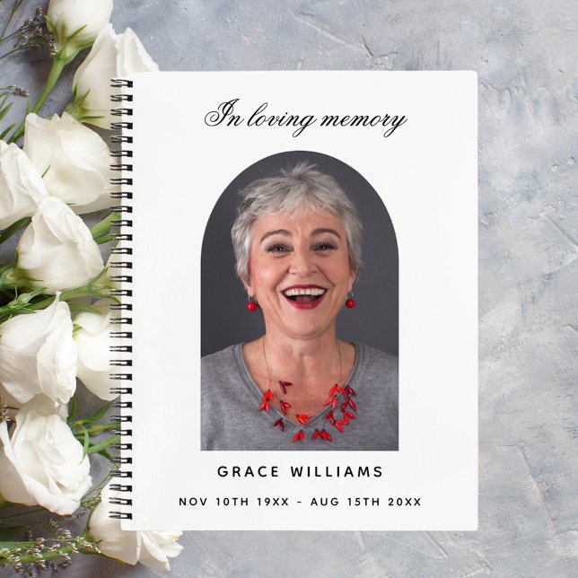 Guest book memorial funeral white arch photo (Creator Uploaded)