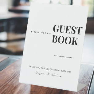 Guest book Modern Minimal Wedding Signage Sign