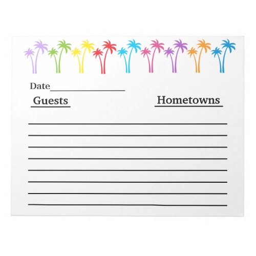 Guest Book Note Pad