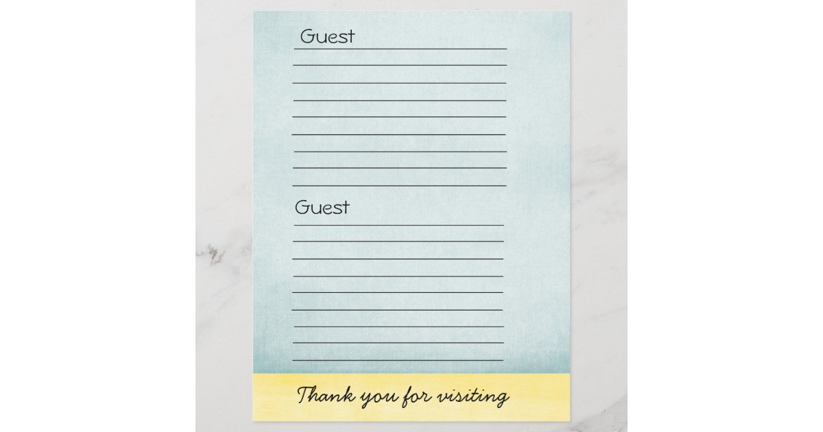 Guest book Paper Zazzle