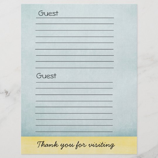Guest book Paper Zazzle
