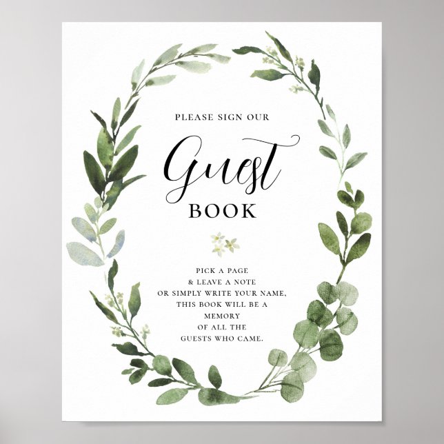 Guest Book Party Sign (Front)