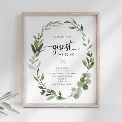 Guest Book Party Sign