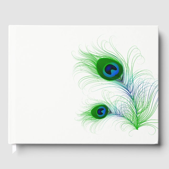 Guest Book-Peacock Feathers Book (Front)