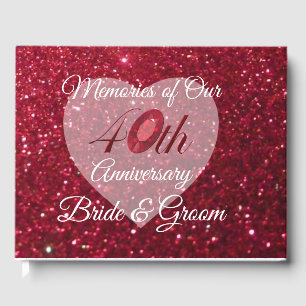 Guest Book - Personalize 40th Anniversary Keepsake