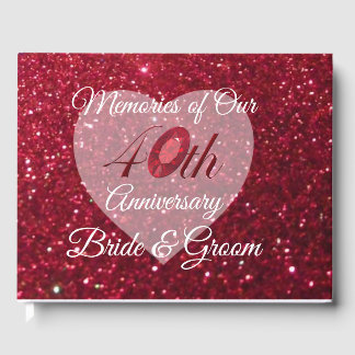 Guest Book - Personalize 40th Anniversary Keepsake