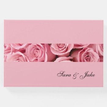 Guest Book-pink Roses Guest Book by photographybydebbie at Zazzle