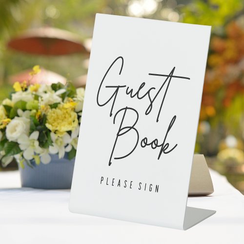 Guest Book Please Sign White Wedding Signing Table