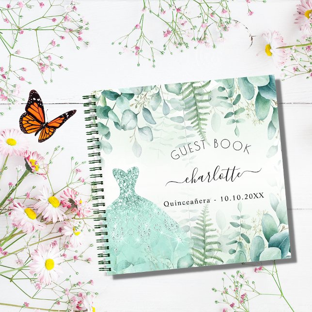 Guest book Quinceanera eucalyptus greenry woodland (Creator Uploaded)