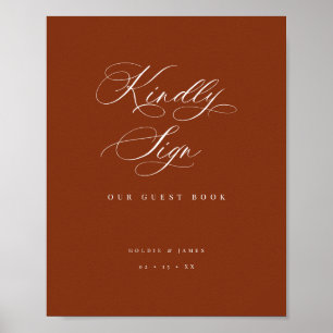 Guest Book Reception Event Table Sign Poster