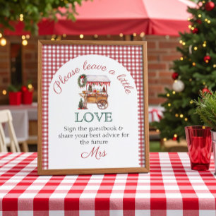 Guest book sign Christmas market Bridal Shower