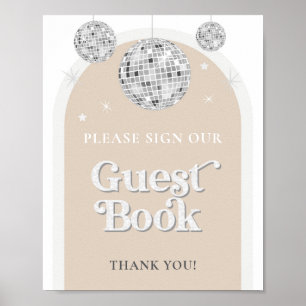 Guest Book Sign Disco Ball Baby Shower