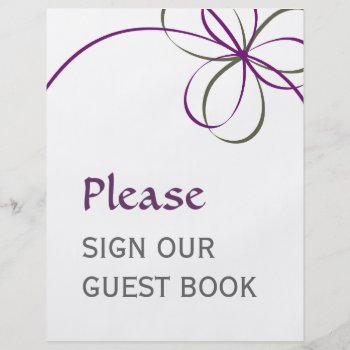 Guest Book Sign Flyer by goskell at Zazzle