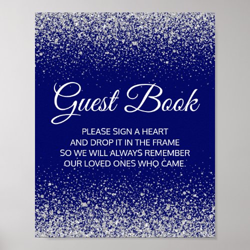 Guest Book Sign Royal Blue