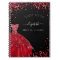 Guest book Sweet 16 black red dress glitter