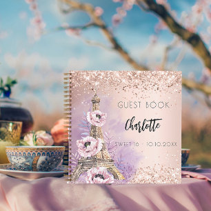 Guest book Sweet 16 party Paris Eiffel tower