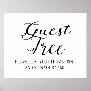 Guest book tree Modern Calligraphy Wedding party