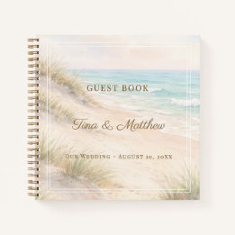 Guest book Wedding beach coastal