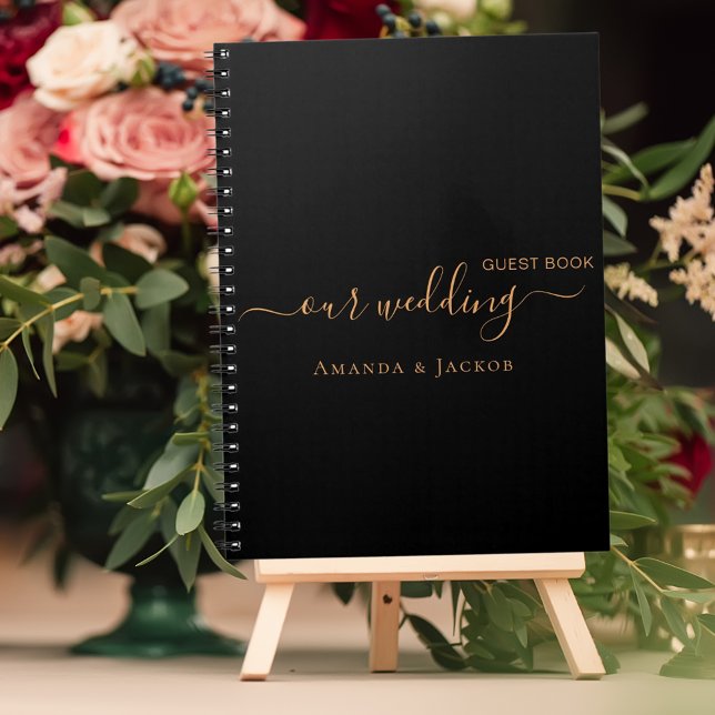 Guest book wedding black gold name (Creator Uploaded)