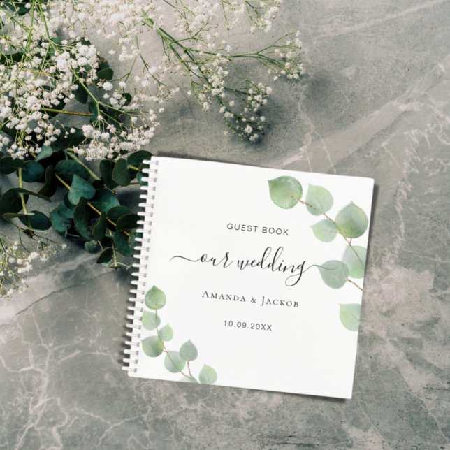 Guest book wedding eucalyptus greenery (Creator Uploaded)