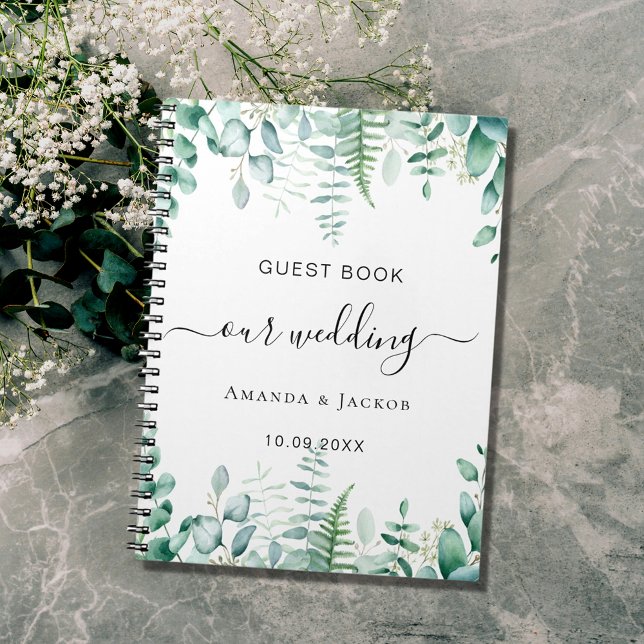 Guest book wedding eucalyptus greenery woodland (Creator Uploaded)