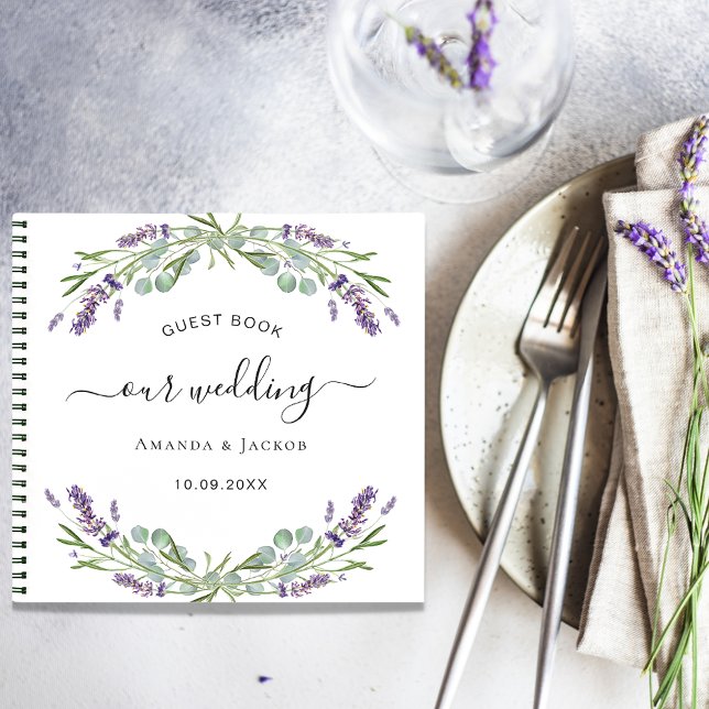 Guest book wedding lavender eucalyptus (Creator Uploaded)