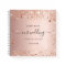 Guest book wedding rose gold names script