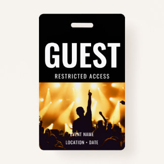 Guest Custom Event or Concert Name Badge
