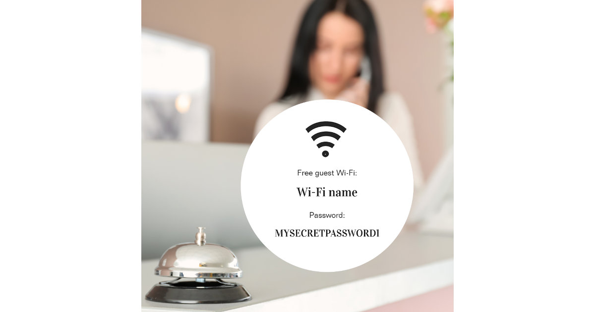 Internet Password Sticker Guest customer wifi network password classic round sticker | Zazzle