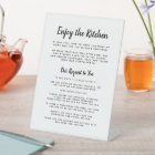 Guest enjoy the kitchen simple house rules