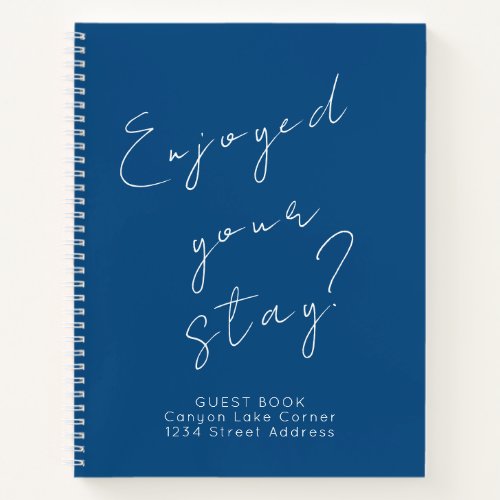 Guest Feedback Guest Book Blue