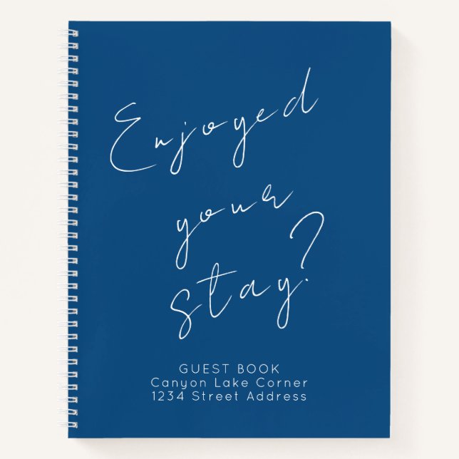 Guest Feedback Guest Book Blue (Front)