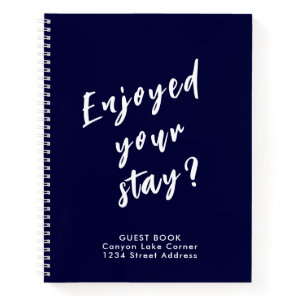 Guest Feedback Guest Book Navy Blue