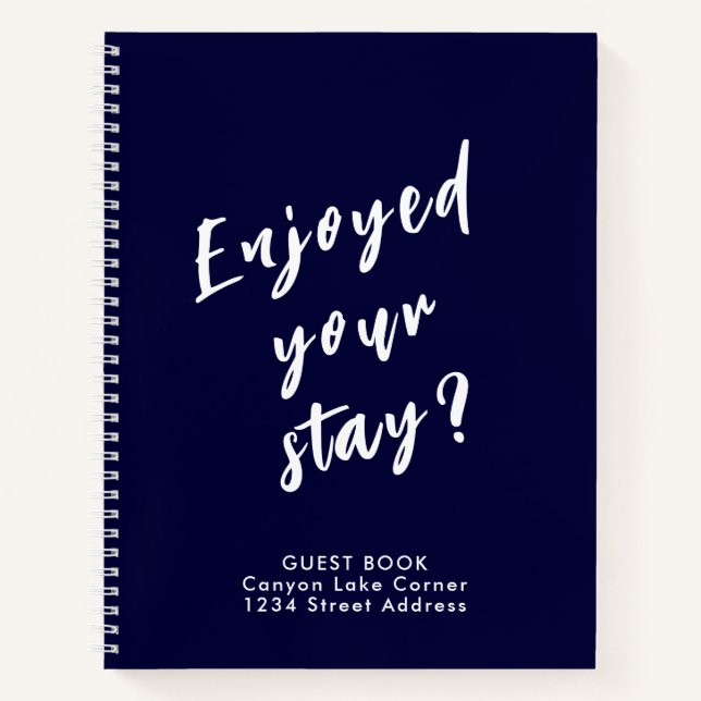 Guest Feedback Guest Book Navy Blue (Front)