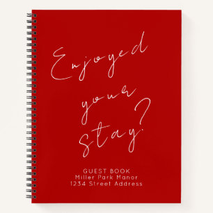 Guest Feedback Guest Book Red