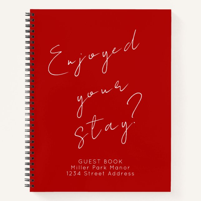 Guest Feedback Guest Book Red (Front)