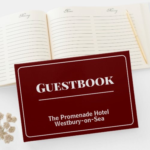 Guest House or Hotel Guestbook