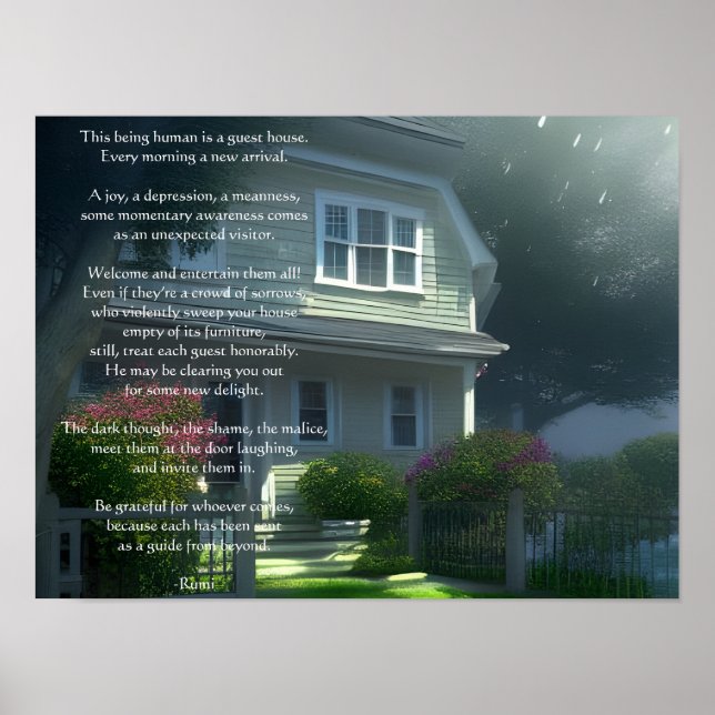 Guest House Rumi Poem  Poster (Front)