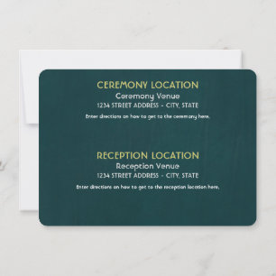 Guest Info Card on Dark Green Paper