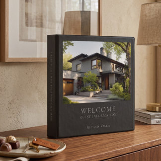 Guest Information Vacation Holiday Let Photo 3 Ring Binder