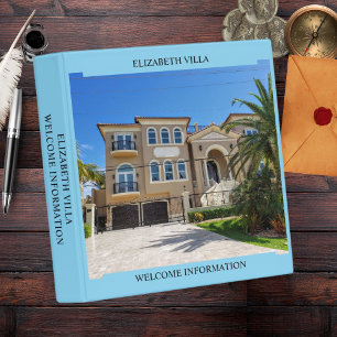 Guest Information Vacation Rental Elegant Sage 3 Ring Binder