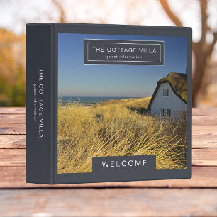 Guest Information Vaction Rental Elegant Photo 3 Ring Binder