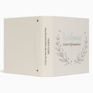 Guest Information Welcome 3 Ring Binder