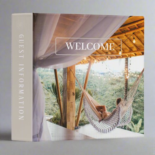 Guest Information Welcome Pack Elegant  3 Ring Binder