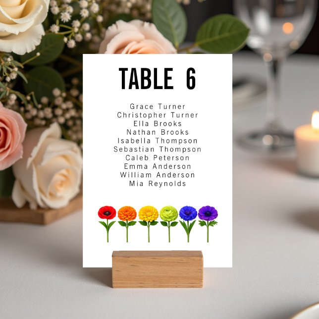 Guest list both sides Flourish Together Table Number (Guest list both sides Flourish Together Table Number)