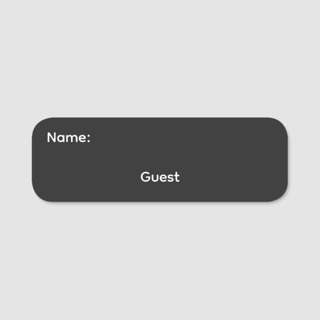Guest Magnetic Name Tag (Front)