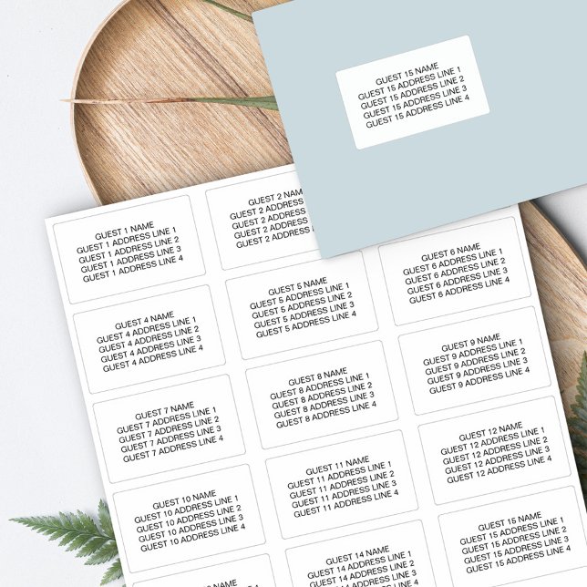 Guest Name and Address for 15 Invitation Envelopes Sticker (Creator Uploaded)