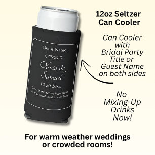 Guest Name Date Message Black White Infinity Seltzer Can Cooler
